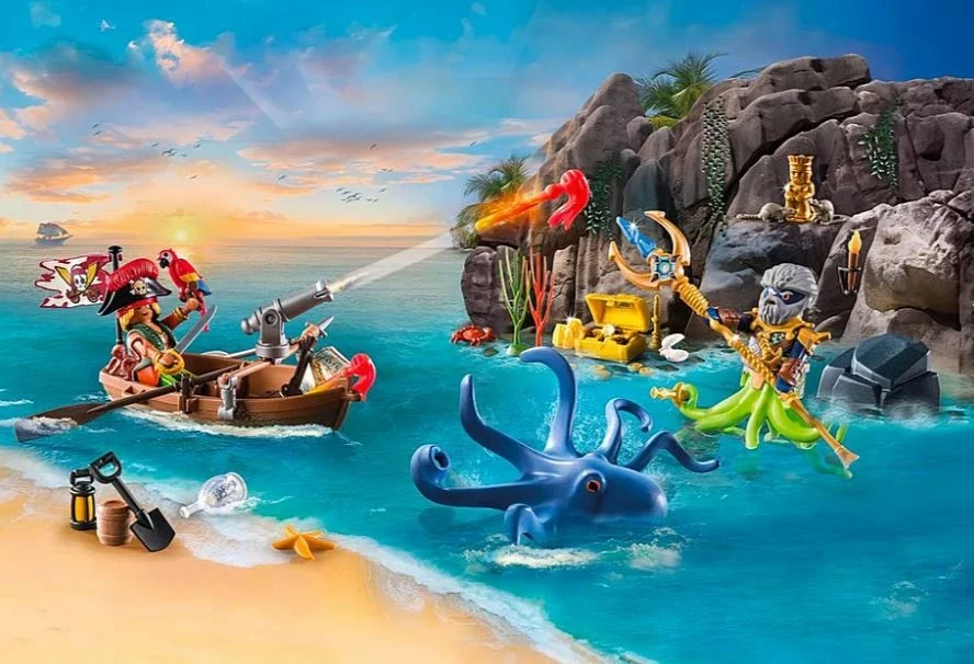 Set figurina Playmobil Pirates 71636, Advent Calendar, 98 pjesë, 4-10 vjeç