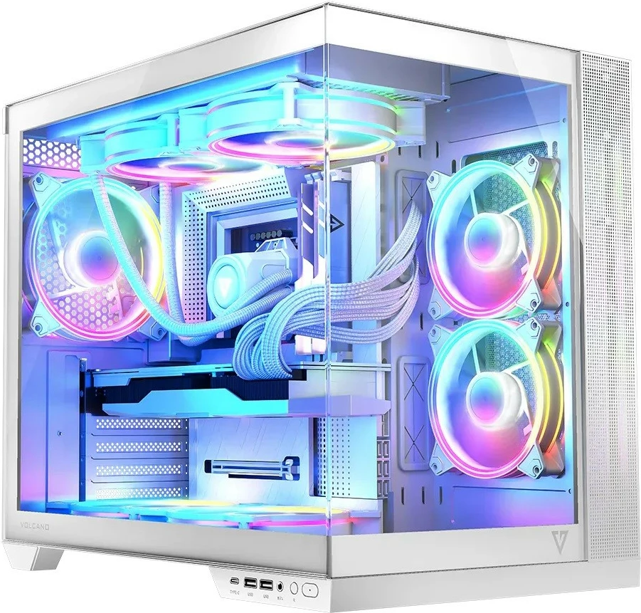 Kasë MODECOM Volcano Panorama APEX ARGB 7F Midi, e bardhë