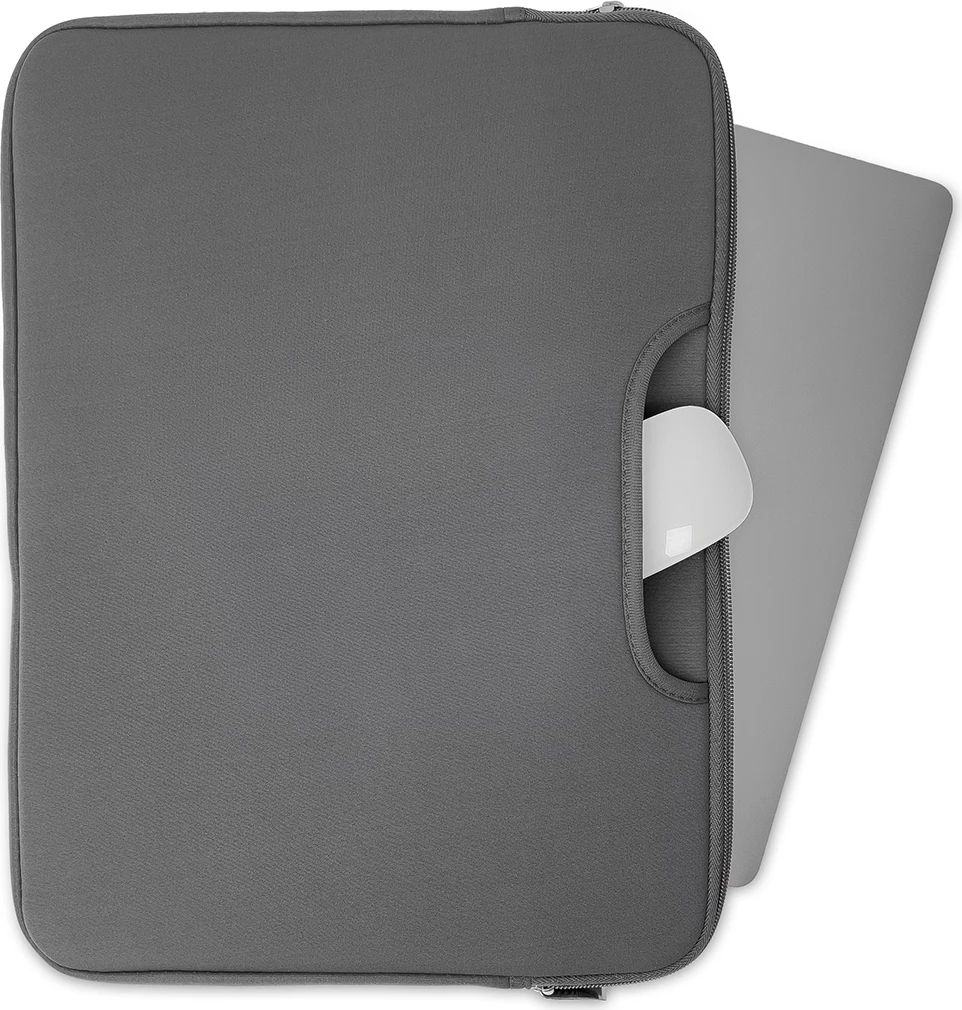 Mbështjellës laptopi Hurtel, 15.6 inç, neoprene, gri