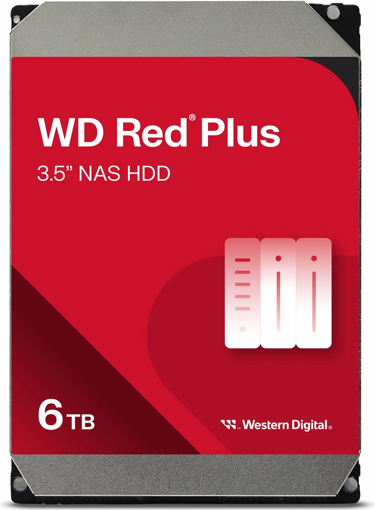 Hard disk i brendshëm WD Red Plus 6TB, 3.5", 5400RPM, 256MB cache, SATA, Kuq