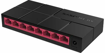 Switch Mercusys MS108G, 8 porta, Gigabit, Desktop, zi-kuqe