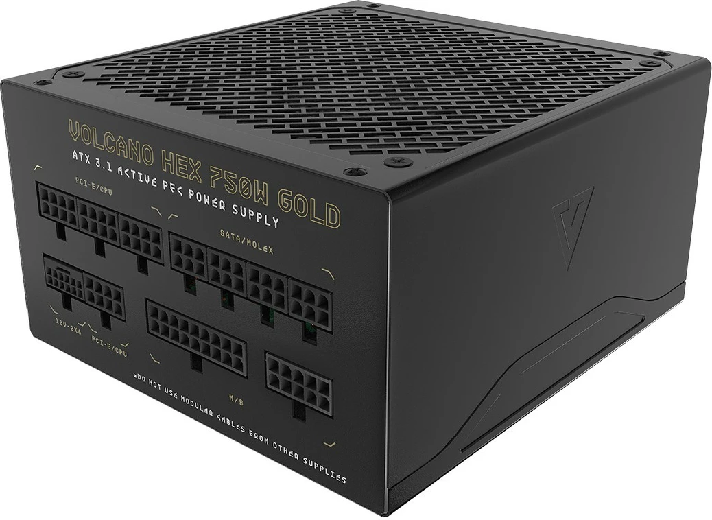 Furnizues energjie ATX MODECOM Volcano HEX 750W 80 PLUS Gold, modular, ATX 3.1, 12VHPWR