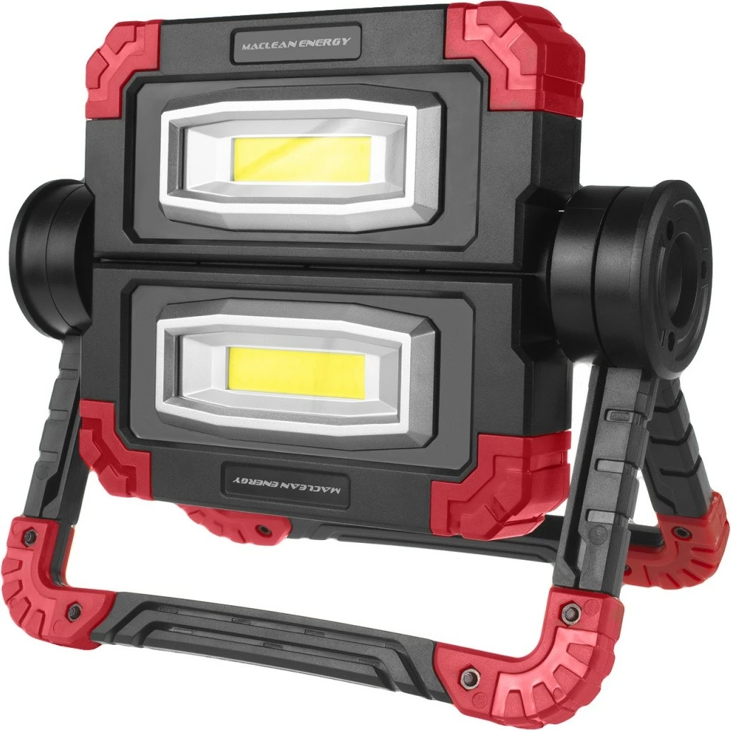 Llambë pune Maclean MCE439, LED COB, 300 lm, 3 mënyra ndriçimi, IP44, 6500K, e zezë/kuqe