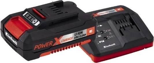 Bateri dhe karikues Einhell Power X-Change 18V 4Ah, e zezë/kuqe