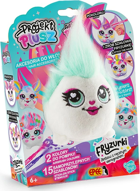 Set lodër pelushi Epee Project Plusz Fryzurki me airbrush dore, shumëngjyrësh