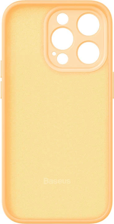 Mbështjellës Baseus Liquid Silica Gel për iPhone 14 Pro Max, ARYT020810, e verdhë, me xham të temperuar + set pastrimi