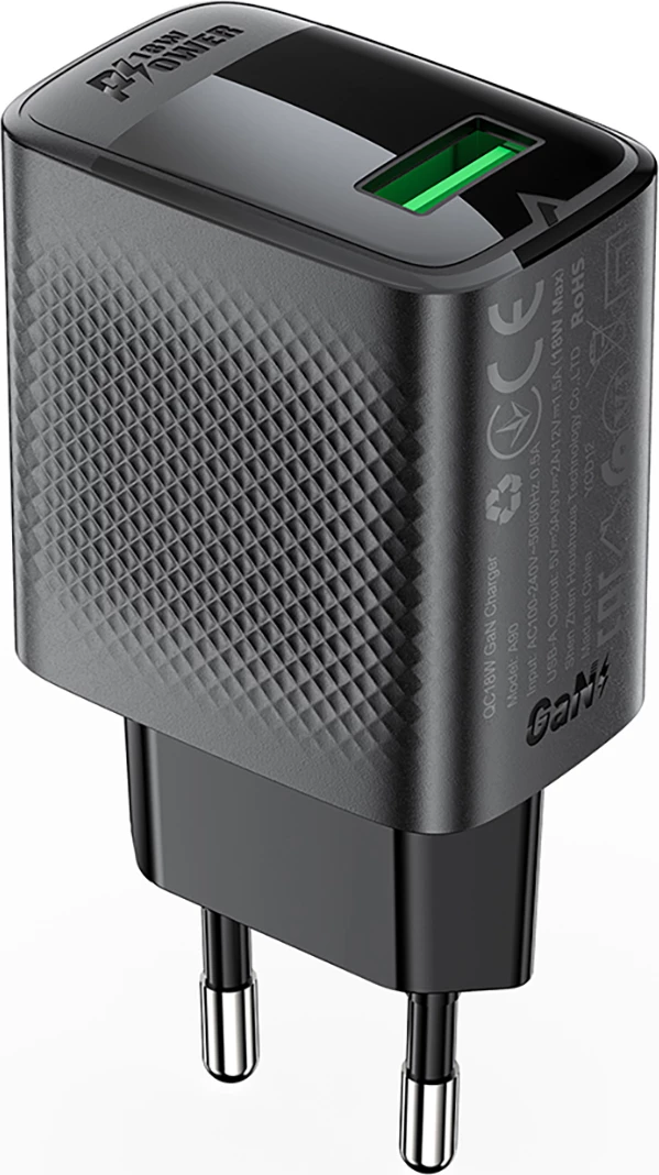Karikues muri Acefast A90, GaN, 18W, USB-A, i zi