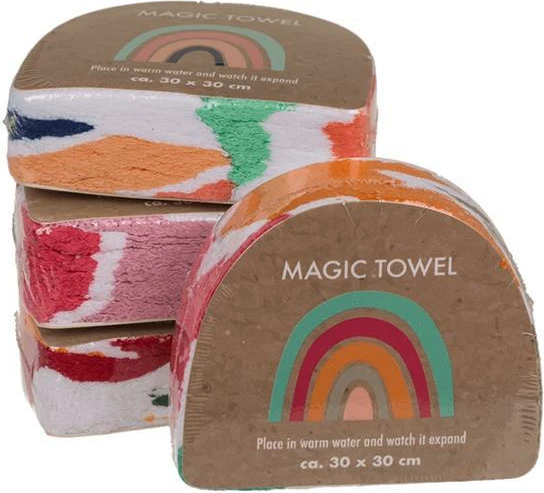 Peshqir magjik OUT OF THE BLUE Rainbow, set 4 copë, 30x30cm