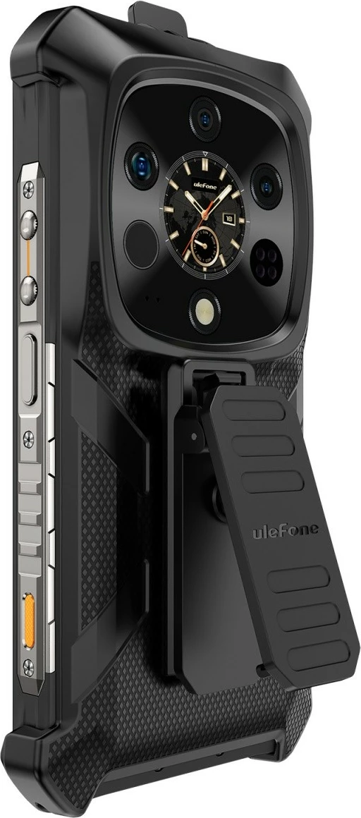 Mbështjellës Ulefone Armor 28 Ultra/28 Ultra Thermal, plastikë, me karabiner dhe klips, i zi