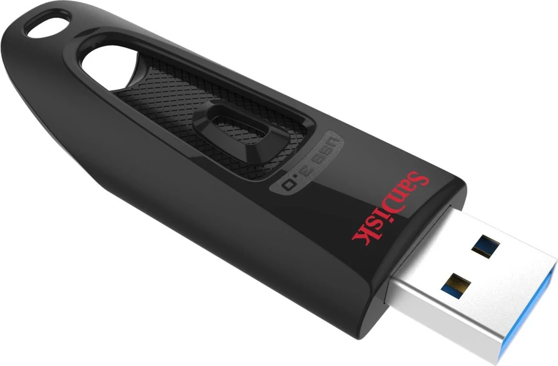USB SanDisk Ultra, 64 GB, e zezë