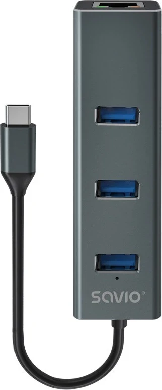 Hub Savio AK-57 USB-C - 3 x USB-A, 5000 MB/s, hiri