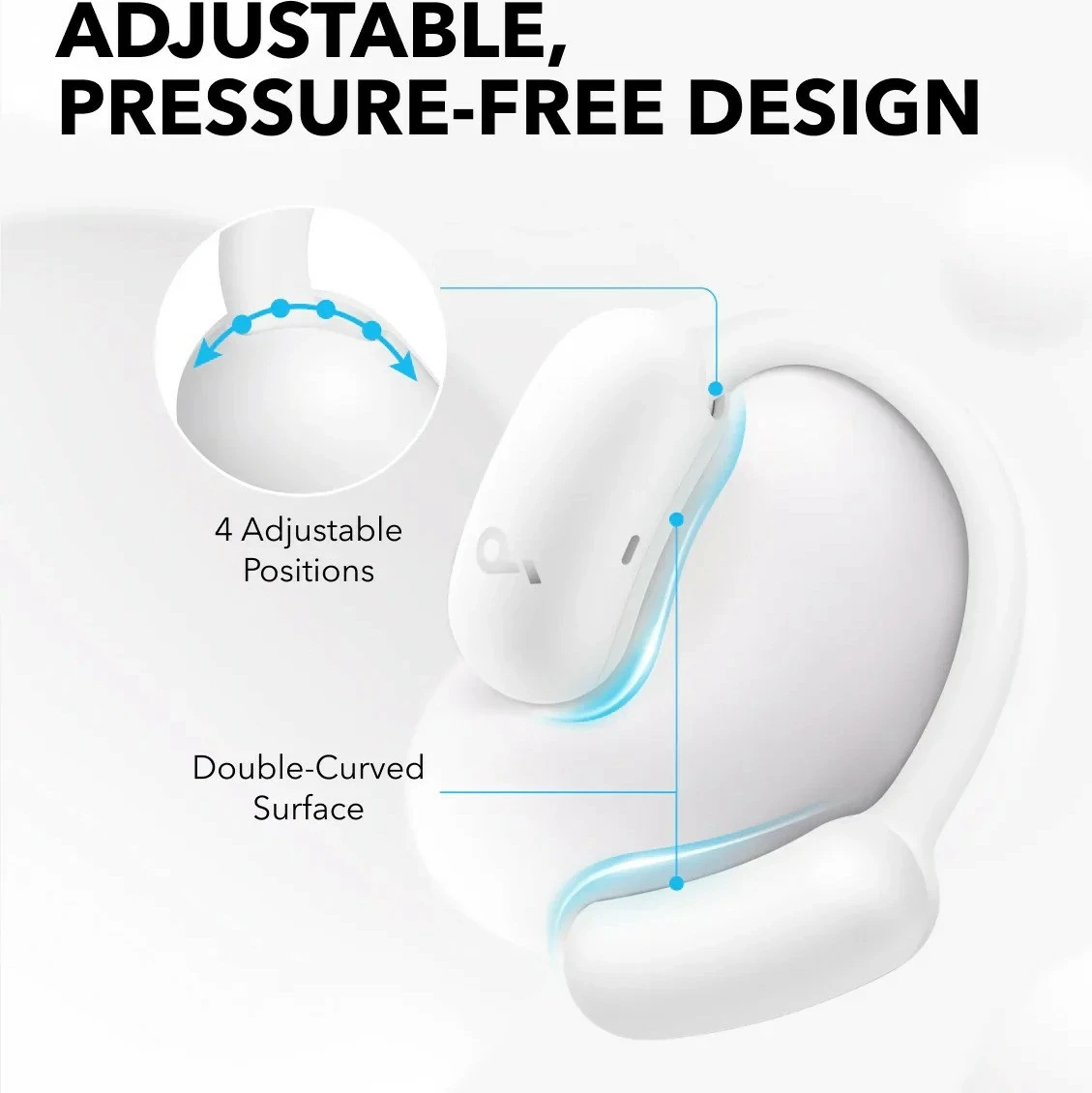 Kufje wireless Anker Soundcore Aero Fit 2, Bluetooth, të bardha