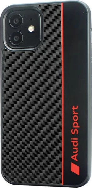 Mbështjellës Audi Carbon Fiber Stripe për iPhone 12/12 Pro 6.1", TPU, i zi