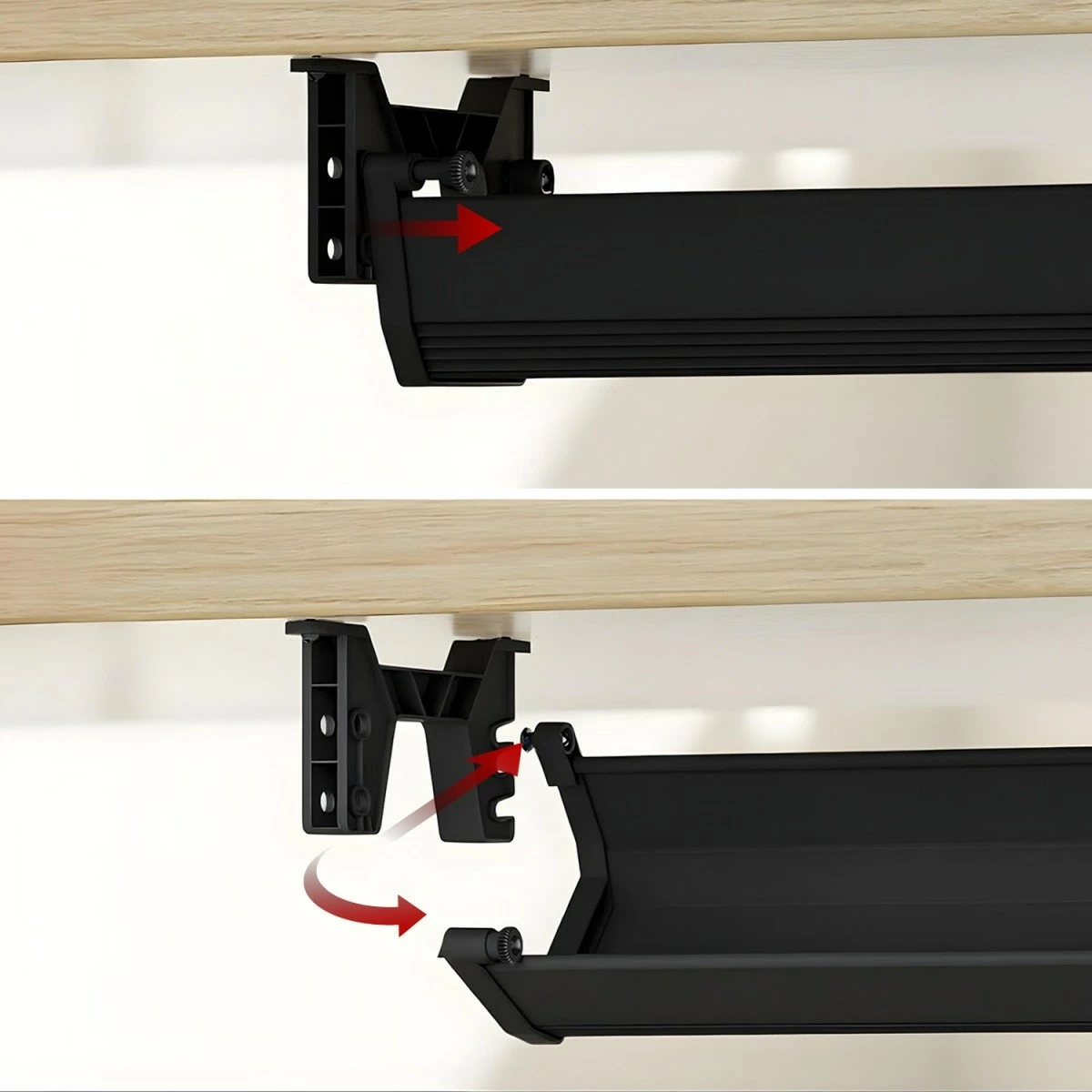 Organizues kabllosh nën tavolinë Maclean MC-106B, i zi