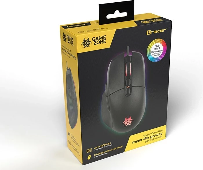 Maus Tracer GameZone ODIN RGB, 12000 DPI, 8 butona, i zi