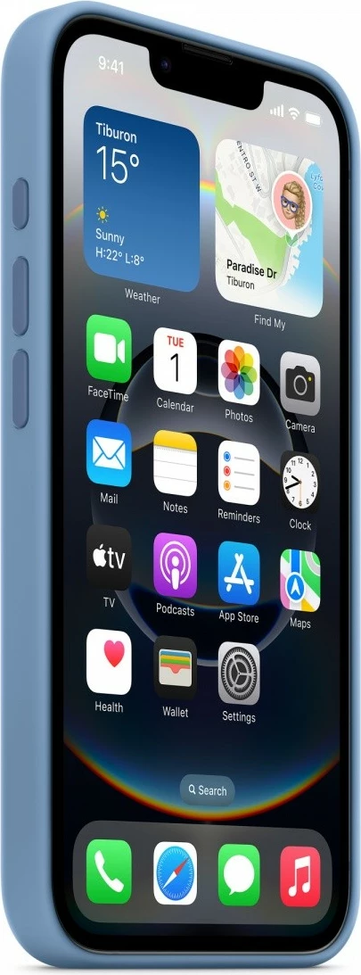 Mbështjellës silikon për iPhone 16e Apple MD3Q4ZM/A, 6.1", Azure