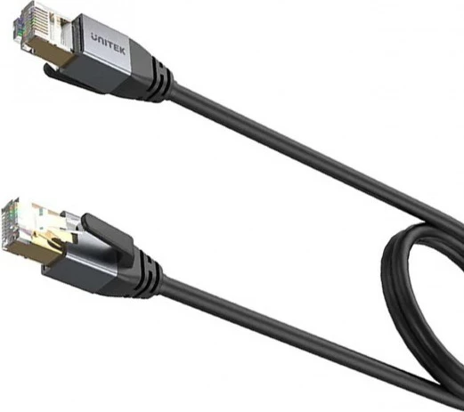 Kabëll Ethernet UNITEK RJ-45 LAN CAT.8, 1m, Zi