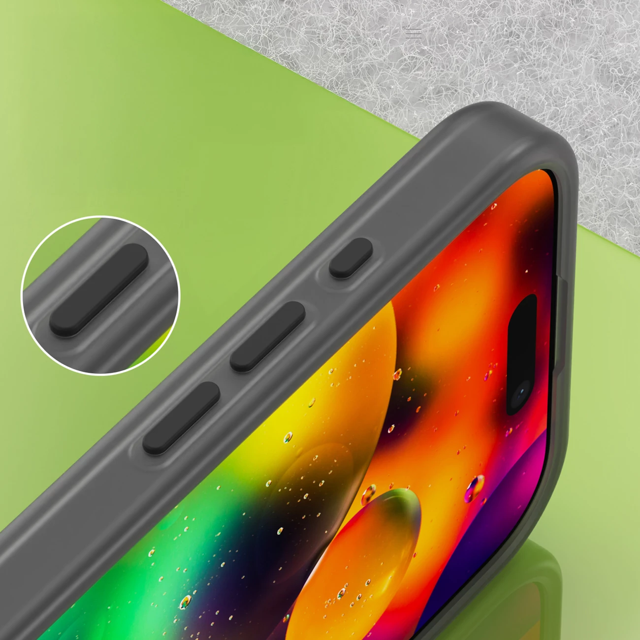 Mbështjellës Hurtel Magnetic Abrasive për iPhone 17, MagSafe, TPU/PC, i zi mat