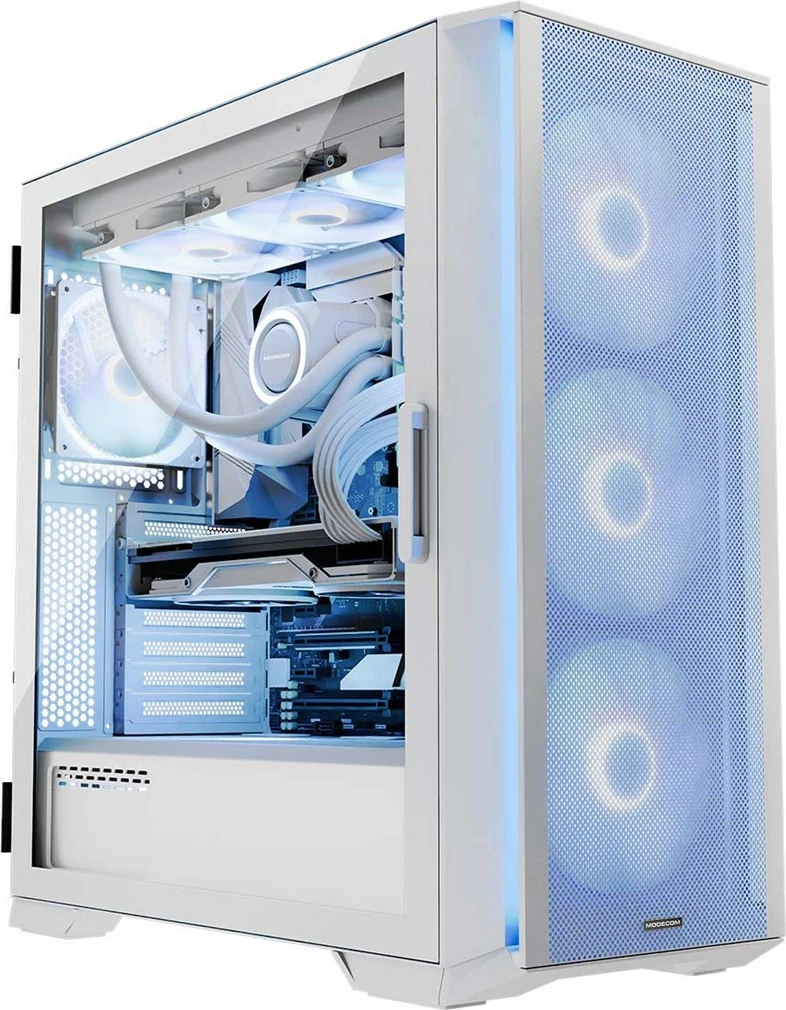 Kasë MODECOM HORIZON ARGB Flow MIDI USB 3.0 X 2 CYPE-C, e bardhë