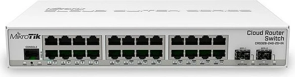 Switch MikroTik CRS326-24G-2S+IN, Managed, Gigabit Ethernet, PoE, Rack mounting, Bardhë