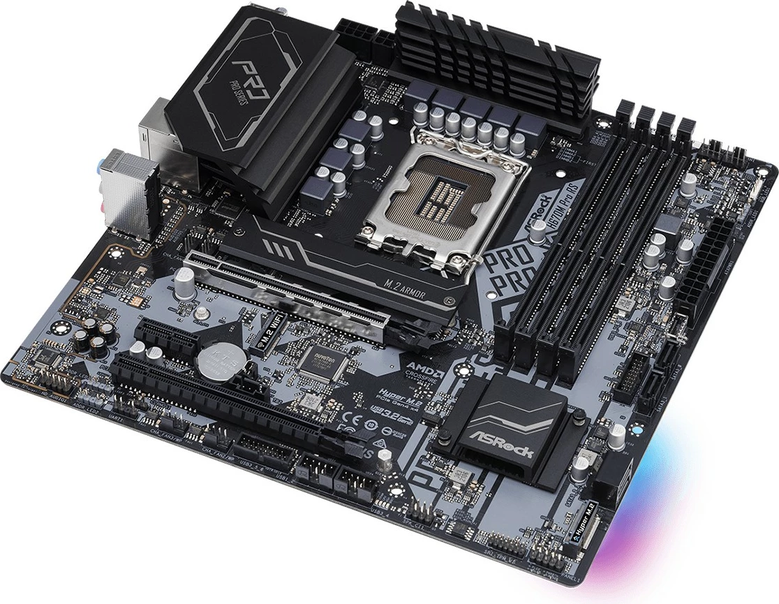 Pllakë amë ASRock H670M Pro RS, Intel, LGA 1700, DDR4-SDRAM, 128 GB