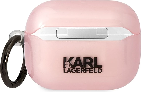 Mbështjellës Karl Lagerfeld KLAPHNCHTCP për AirPods Pro, Choupette, Rozë me unazë