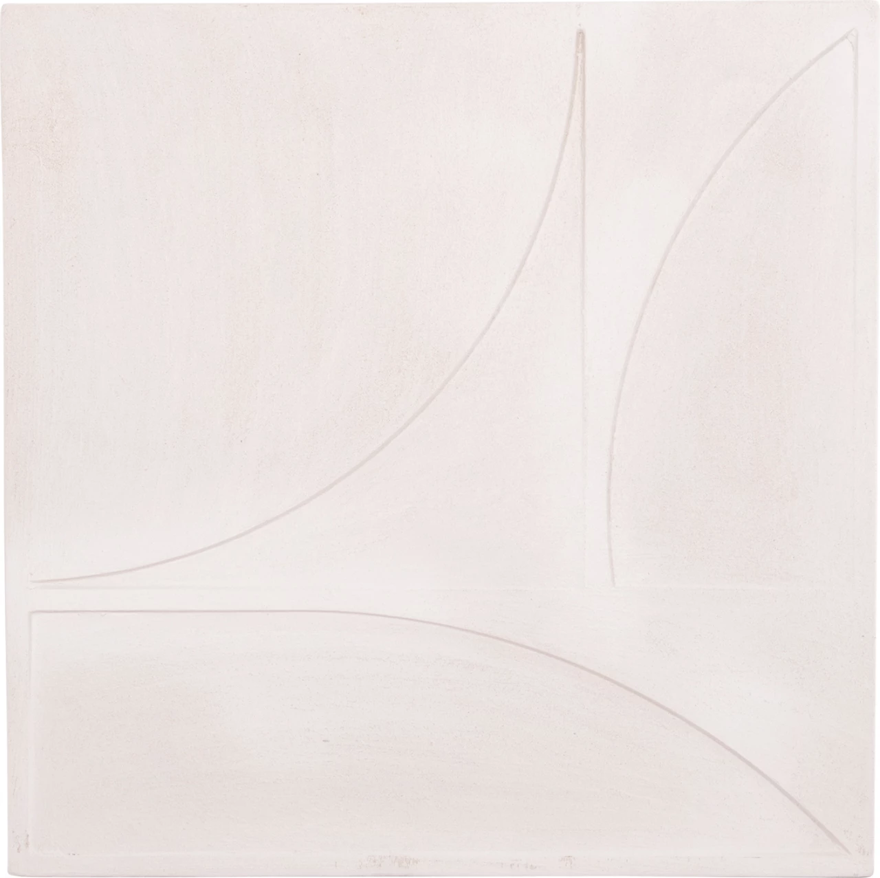 Panel dekorativ për mur, seri katrore Santorini, FH4507, MDF, ngjyrë e bardhë e zbehtë, 80x4x80 cm