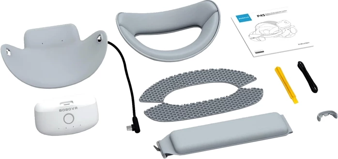 Rrip me bateri BoboVR P4S për Pico 4 Ultra/Ultra Enterprise, 5200mAh, i bardhë