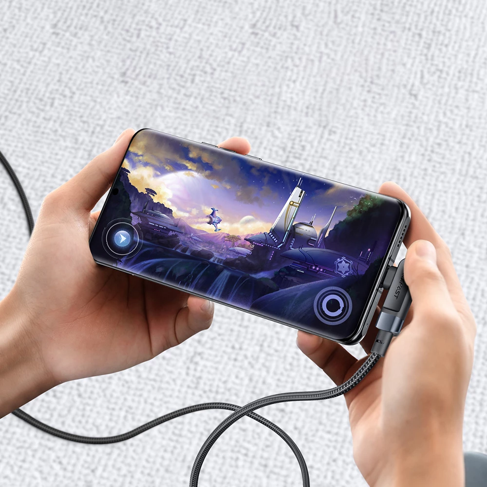 Kabllo Acefast C5-03 USB-C në USB-C, 2m, 100W, e zezë