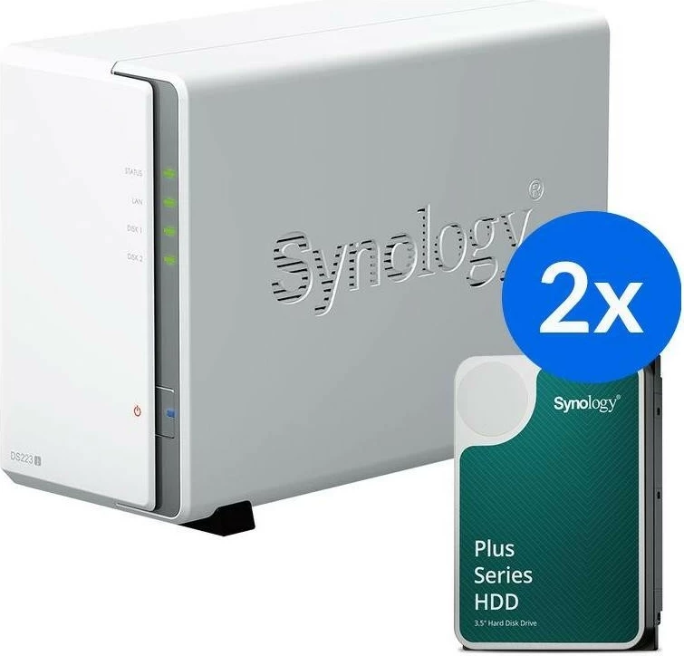 NAS Synology DS223J 2x HAT3310-12T 24TB