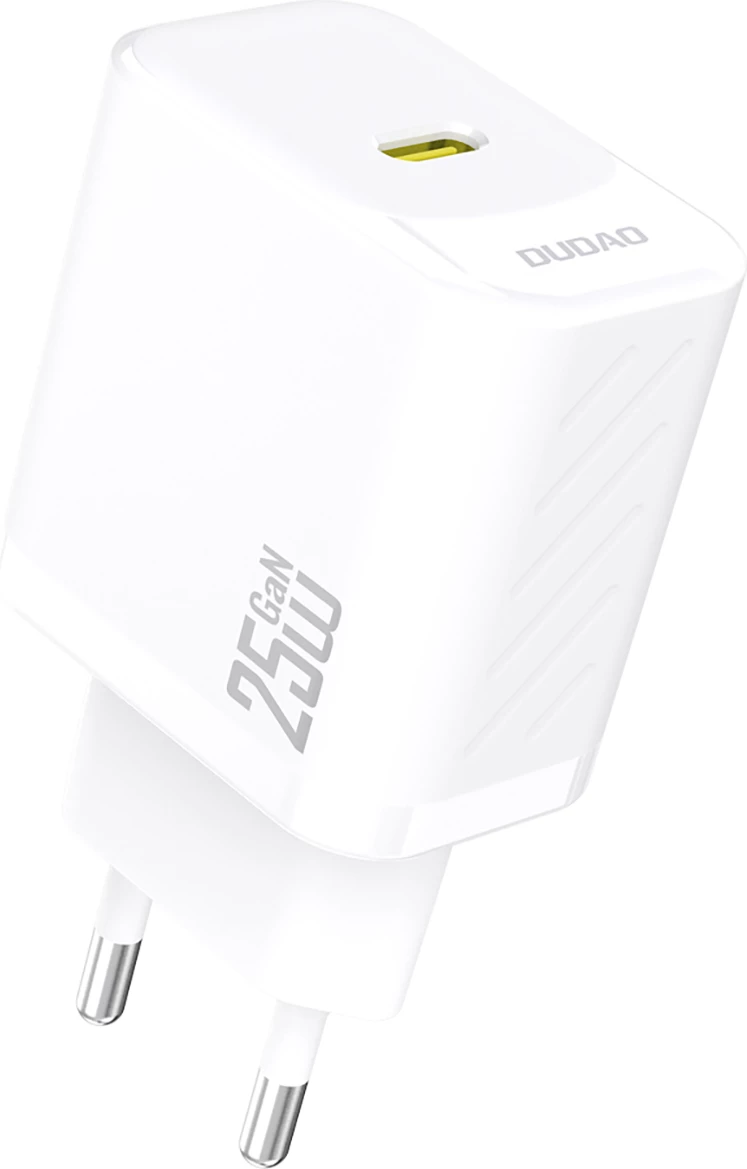 Karikues muri Dudao A27, 25W, GaN, USB-C, Bardhë
