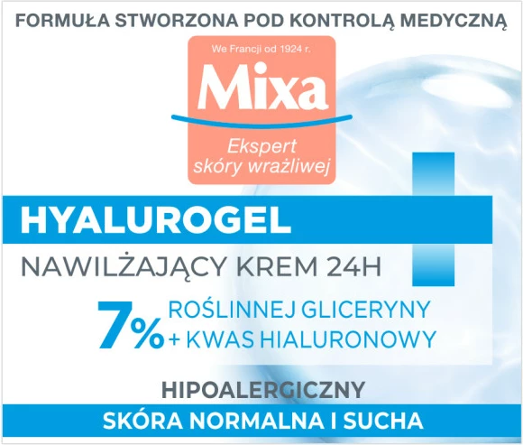 Krem hidratues për femra MIXA Hyalurogel Light Intensively Moisturizing, 50ml