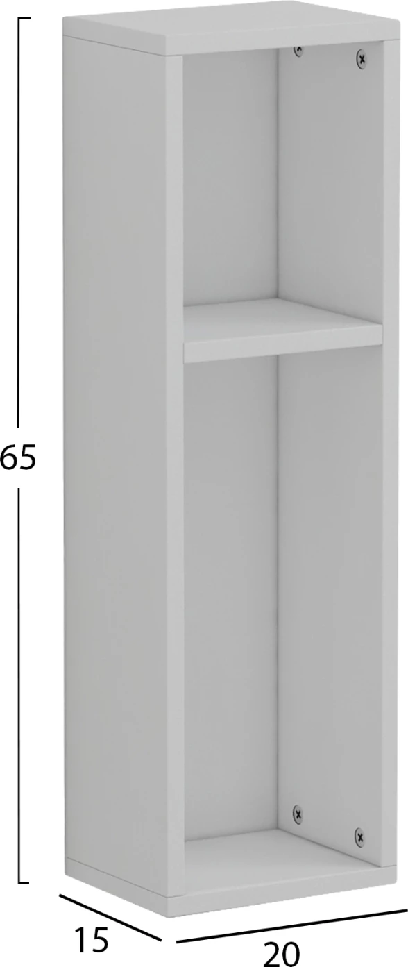 Komodinë muri BONEN FH8936.11 melaminë, ngjyrë e bardhë, 20x15x65H cm