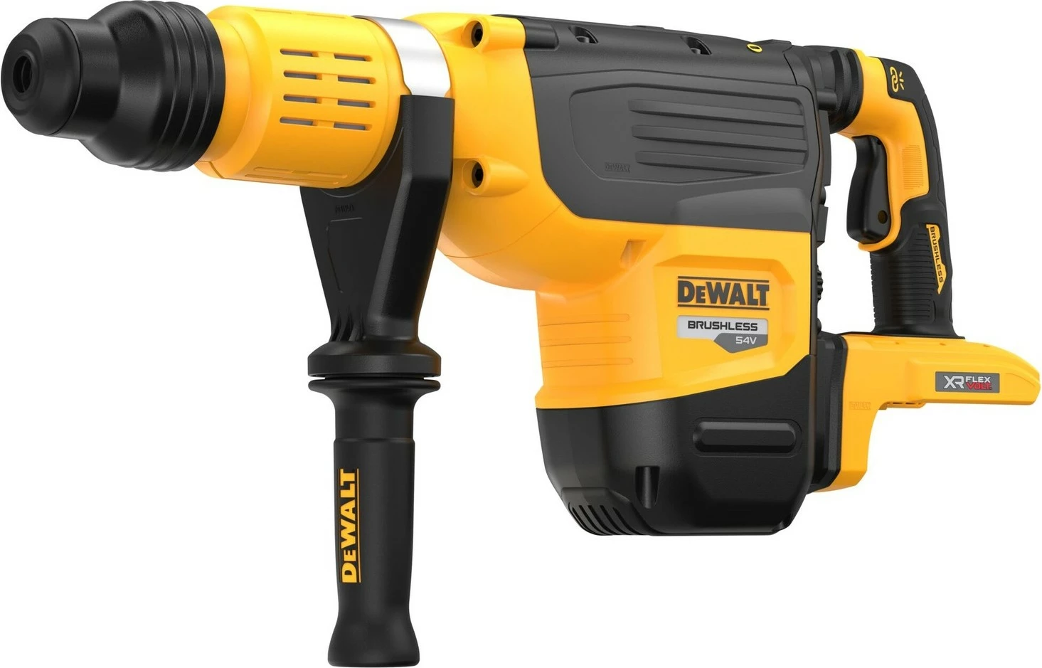 Pistol grip drill DeWALT XR Flexvolt, brushless, 9Ah, SDS Max, zi/verdhë