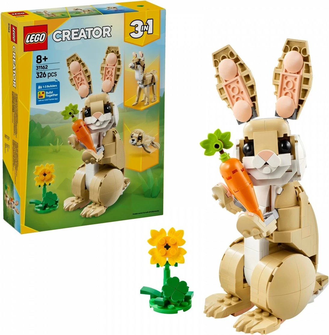 Set LEGO Creator 31162 Cute Bunny, 326 pjesë, plastikë