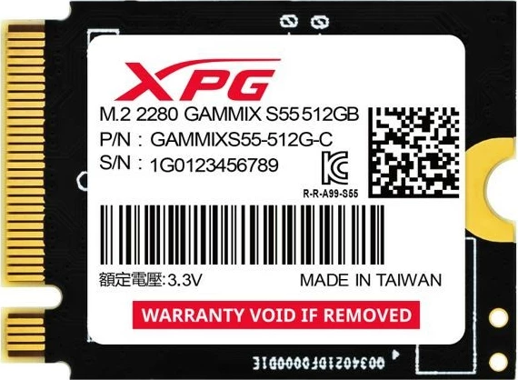 SSD Adata XPG GAMMIX S55, 512GB, M.2 2230, PCIe 4x4
