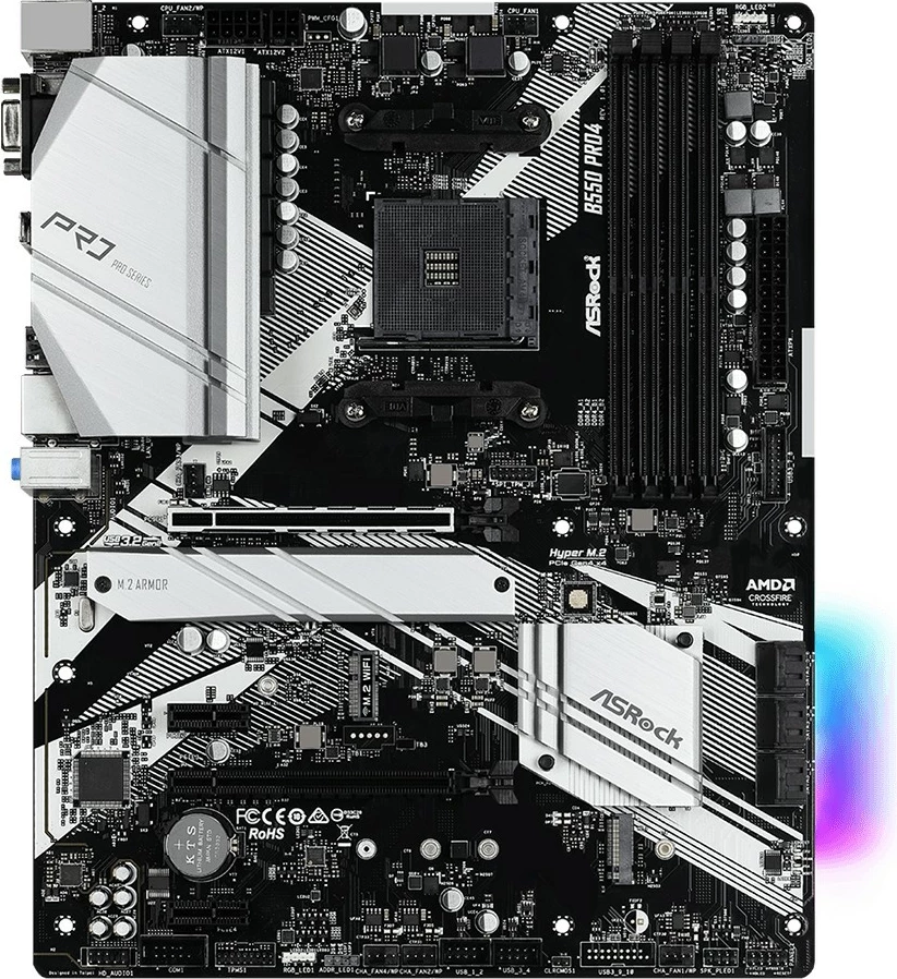 Pllakë amë ASRock B550 Pro4, AMD, Socket AM4, 128 GB