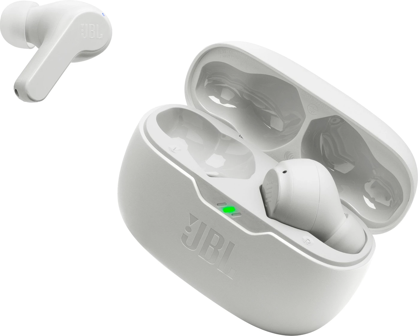 Kufje wireless JBL Wave Beam, Bluetooth 5.2, TWS, IP54, USB-C, të bardha