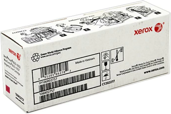 Toner, Xerox 106R02757 kapacitet standard 1000 faqe për Phaser 6020/6022 dhe WorkCentre 6025/6027 magenta