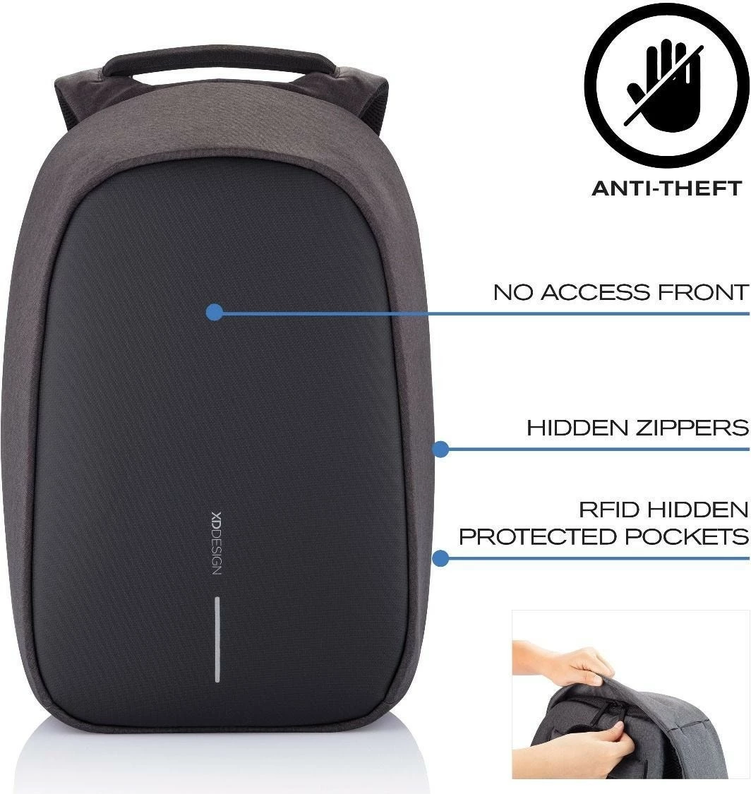 Çantë shpine anti-vjedhje XD DESIGN BOBBY HERO REGULAR, 16L, e zezë