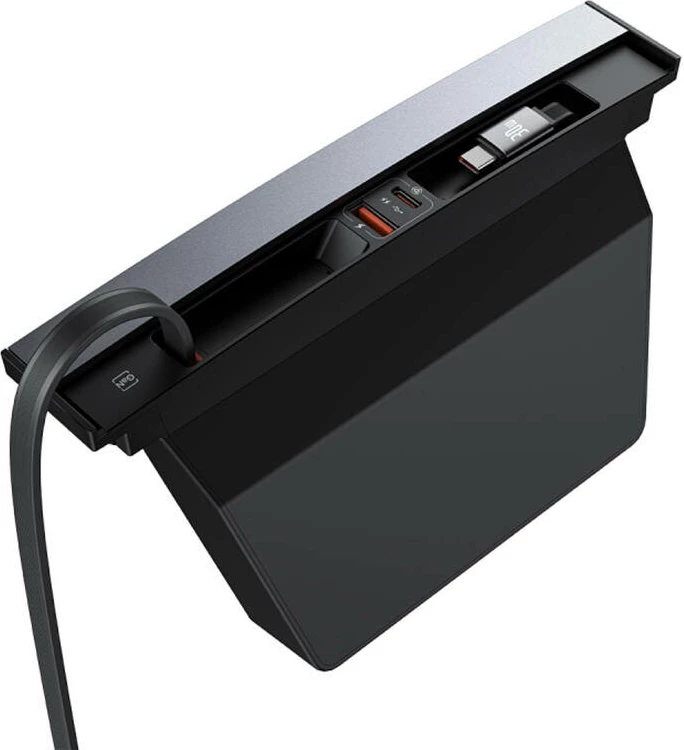 Hub Baseus T-Space me kabllo USB-C në USB-C për Tesla, i zi