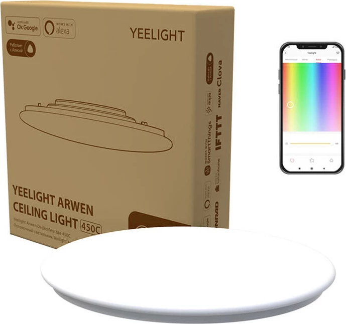Llambë tavani smart Yeelight Arwen Ceiling Light 450C, Ø495mm, 50W, 4000lm, Bardhë