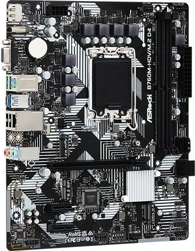 Pllakë amë ASRock B760M-HDV/M.2 D4, LGA1700, DDR4, micro ATX