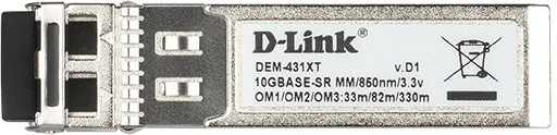 Transceiver SFP+ D-Link DEM-431XT, 10GBASE-SR, Multi-mode, 300m
