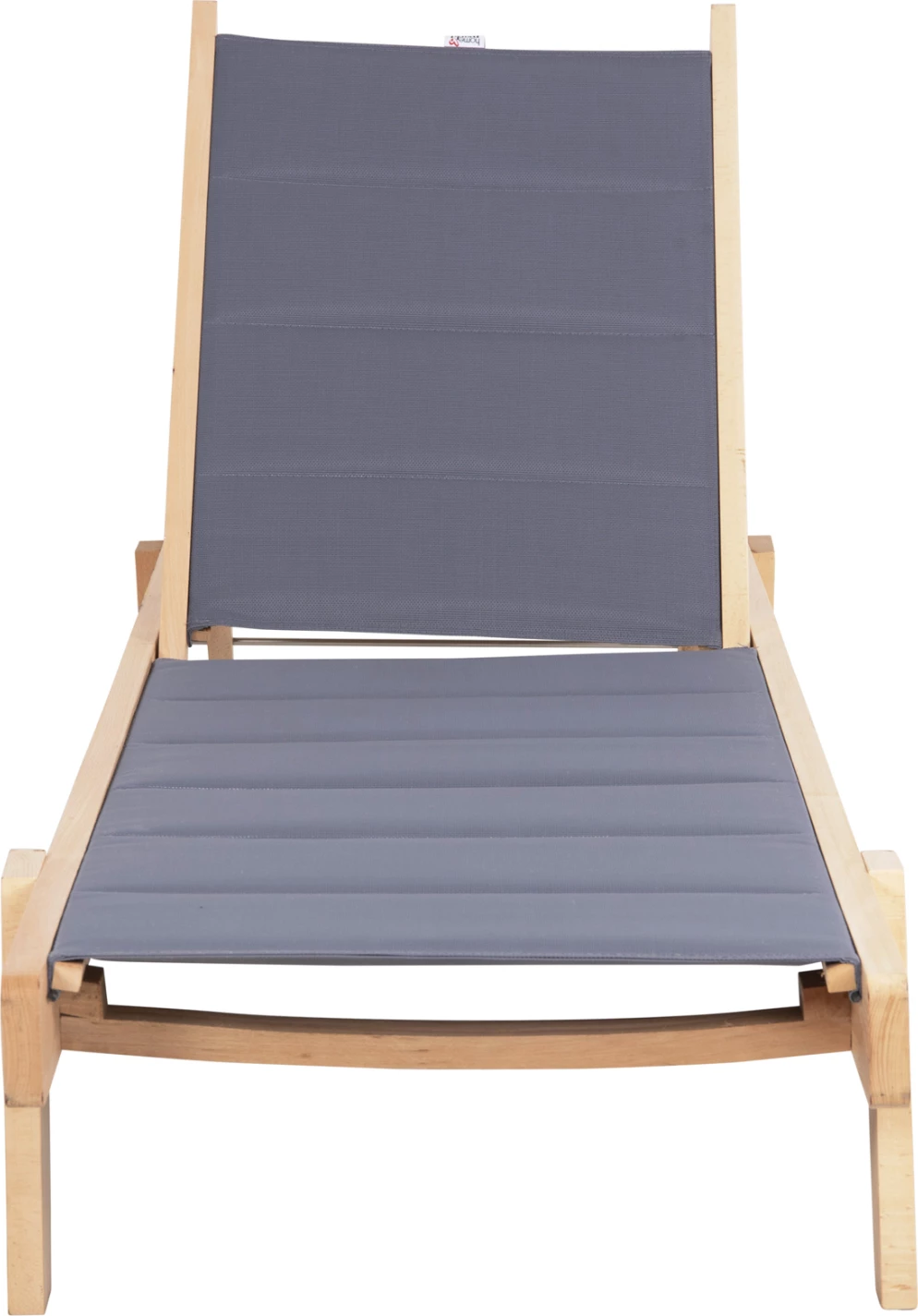 Shezlong plazhi profesional MILOS, dru ahu, ngjyrë natyrale-gri, FH10650.02, 204x65x31,5-92,5H cm