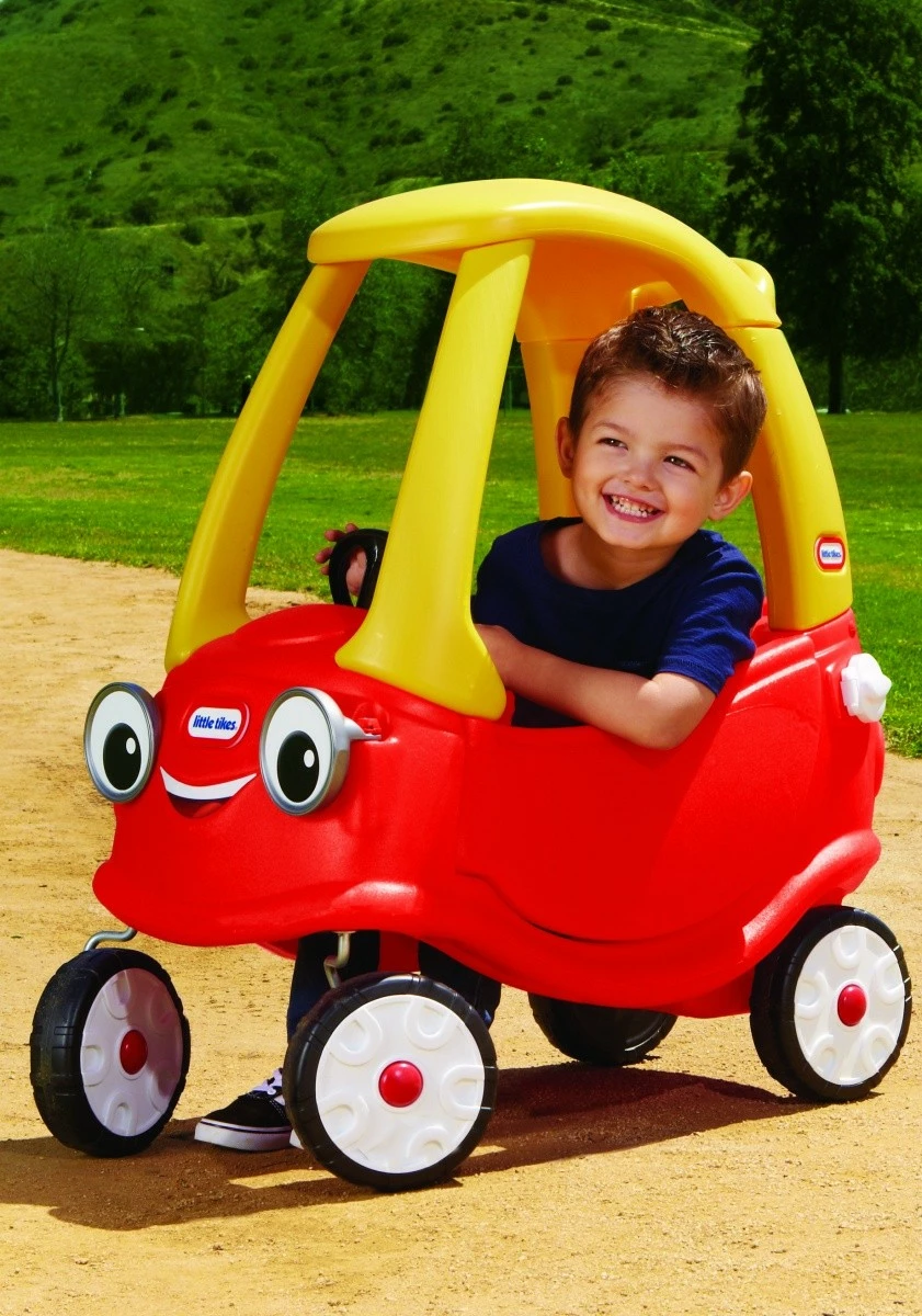 Makine lodër Little Tikes Cozy Coupe me sy të rinj, e kuqe/verdhe