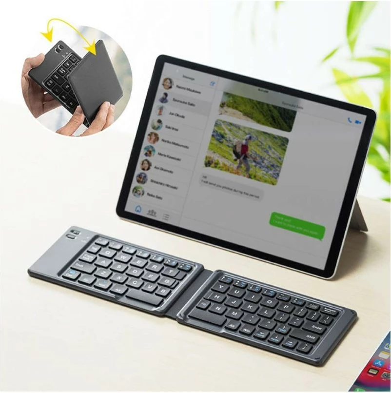 Tastierë palosëse wireless Techly 364156, Bluetooth 3.0, e zezë