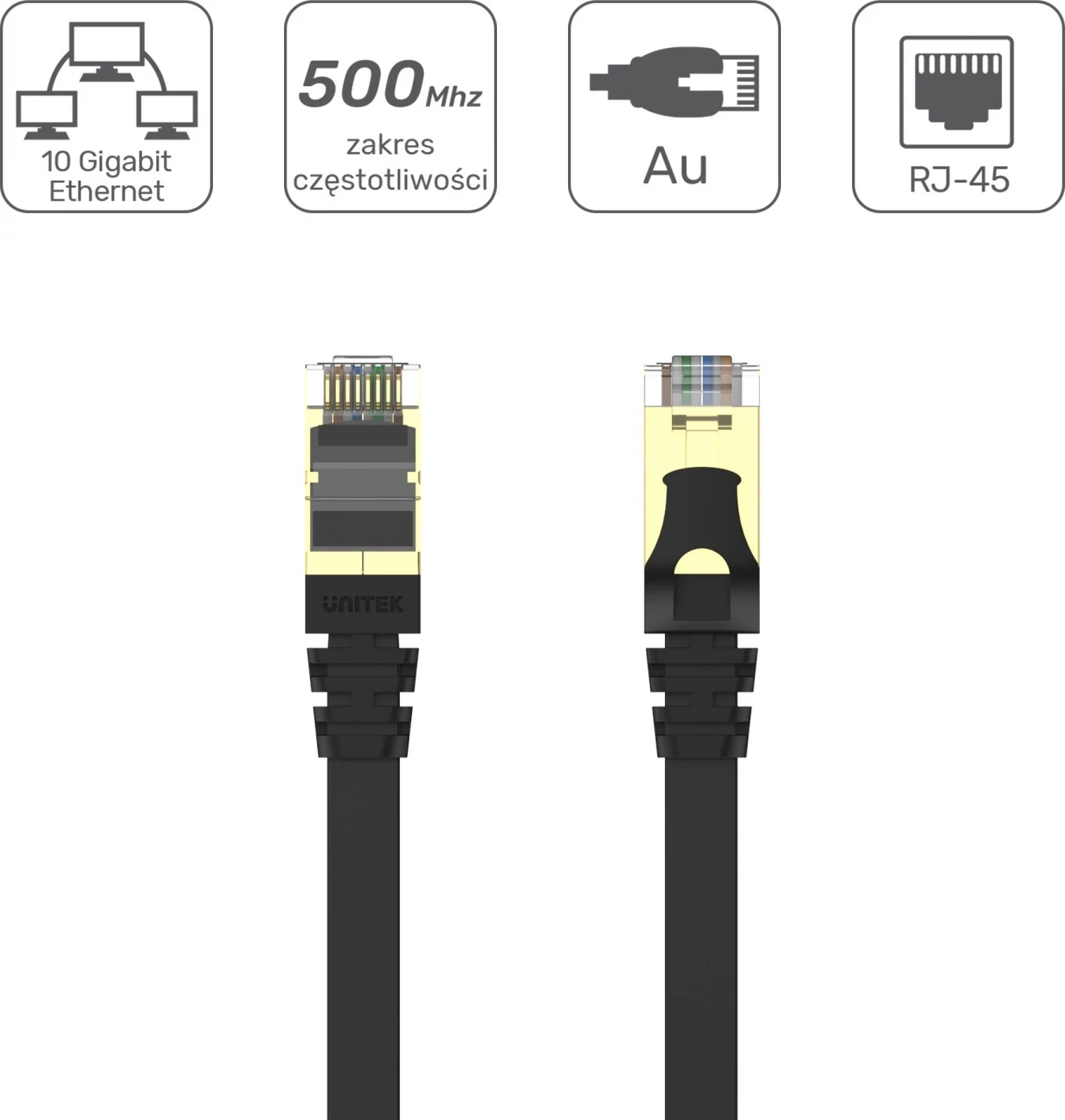 Patchcord Unitek, 3.0m, me këshilla të aritë, ngjyrë e zezë