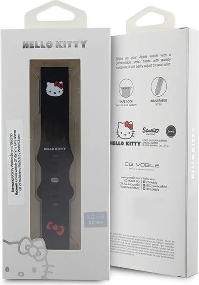 Rrip smartwatch Hello Kitty Silicone Kitty Head, 22mm, i zi