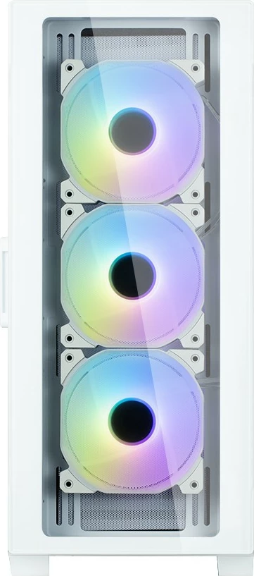Kasë Zalman I3 Neo TG, mid tower, 4 ventilatorë RGB, e bardhë